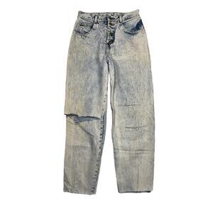 Palmetto's VTG 80s Distressed High Waisted Tapered Mom Jeans Acid Wash Womens 13